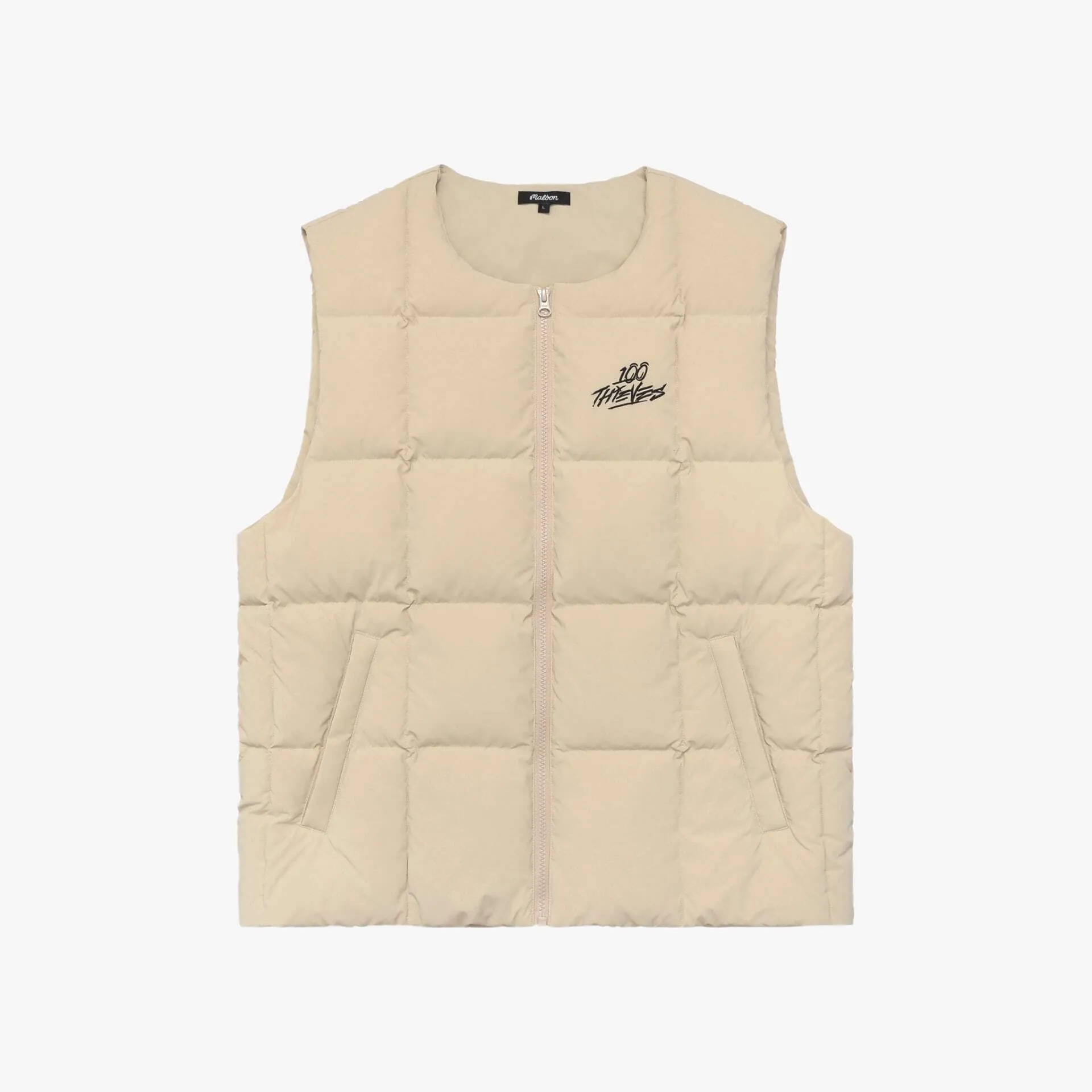 100 Thieves x Malbon Flintlock Puffer Vest - Sand