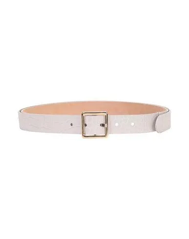 8 By Yoox Women Belt Light grey L INT