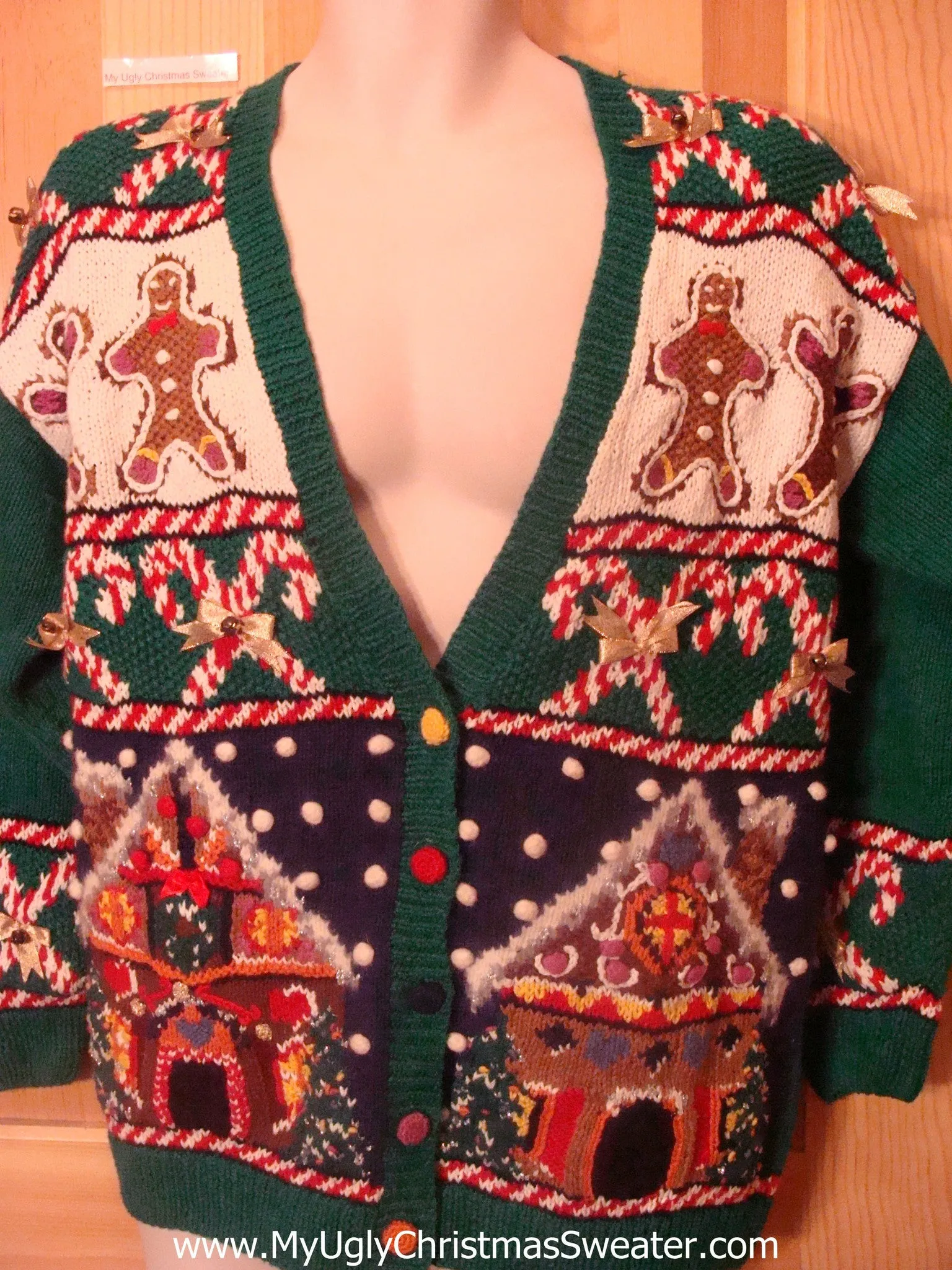 80s Gingerbread Houses Cheesy Christmas Jumper Sweater
