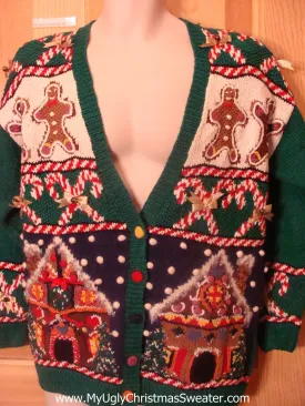 80s Gingerbread Houses Cheesy Christmas Jumper Sweater