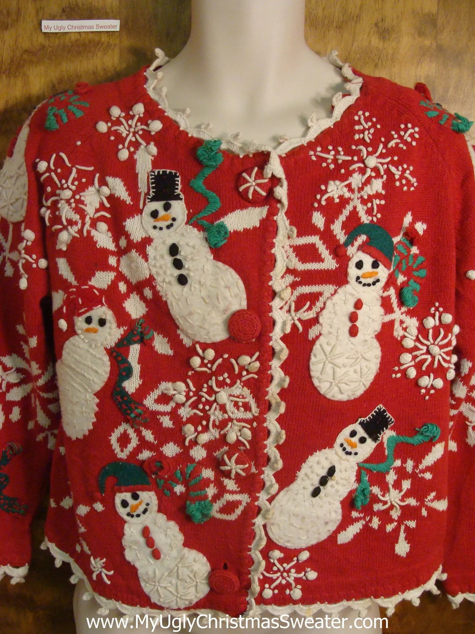 80s Snowmen Tacky Christmas Sweater