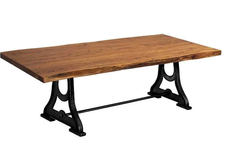 96" Live Edge Acacia Wood Dining Table - Available in 8 Leg Styles