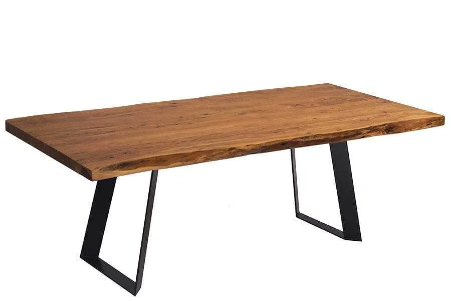 96" Live Edge Acacia Wood Dining Table - Available in 8 Leg Styles