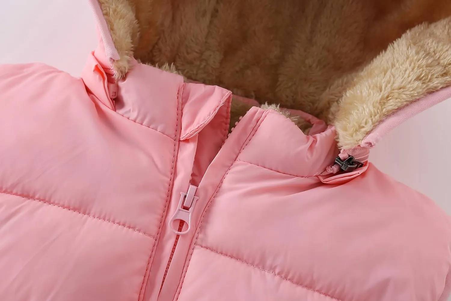 AMIYAN Toddler Winter Puffer Vest Boys Hooded Sleeveless Jacket Lightweight Warm Down Coat with Pocket for Kids 1-7 Years