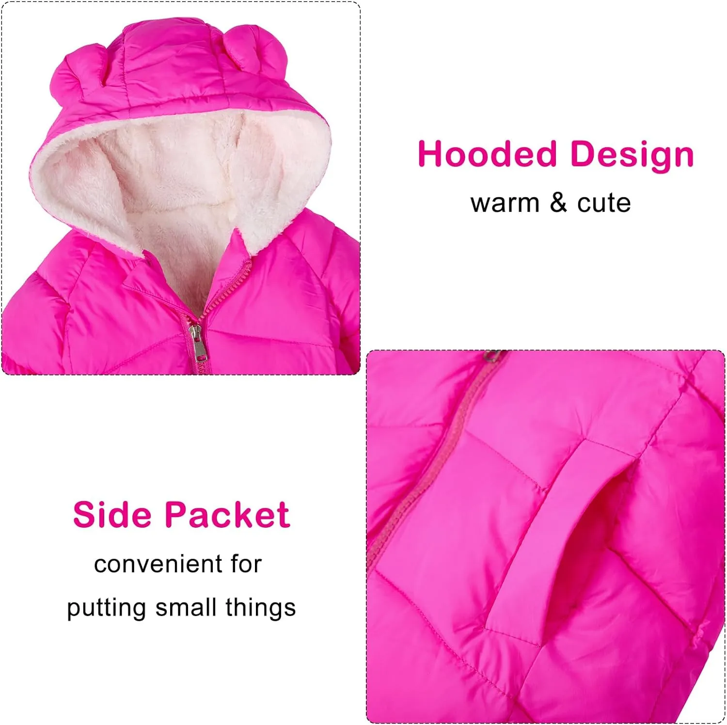BFUSTYLE Baby Girls Boys Winter Coat Warm Fleece Jacket for Toddler Kids 6M-5T