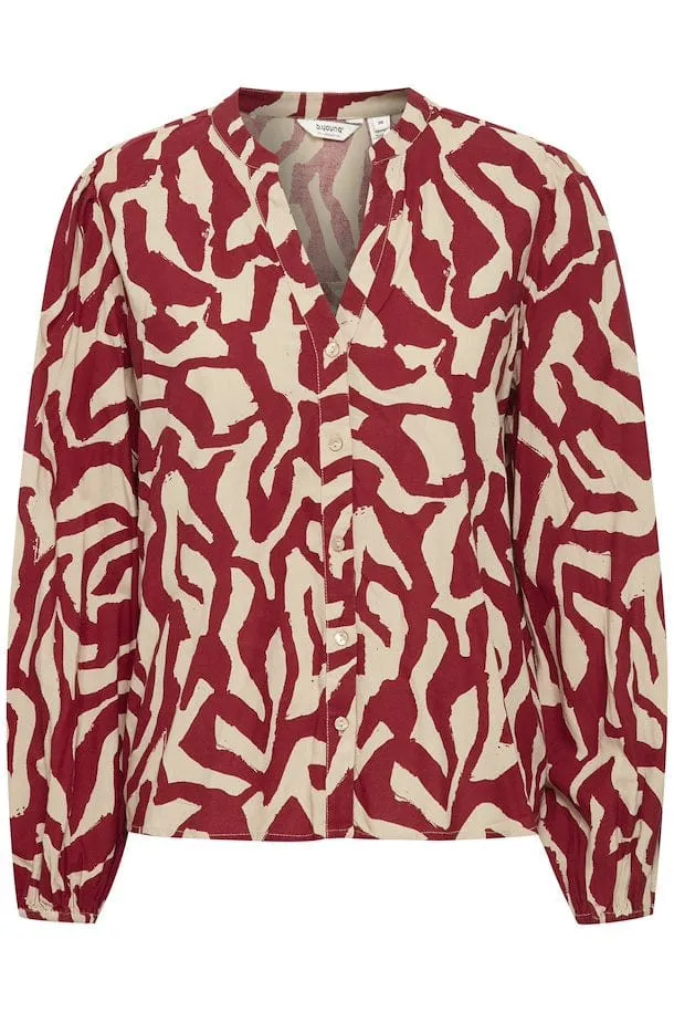 b.young Byjosa Pomegranate Blouse