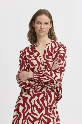 b.young Byjosa Pomegranate Blouse