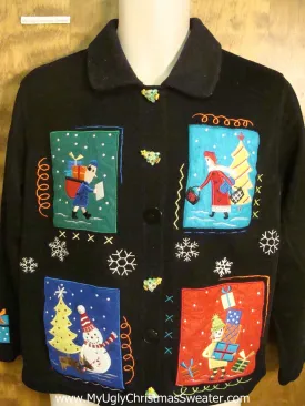 Carrying Presents Around Town Horrible Christmas Sweater