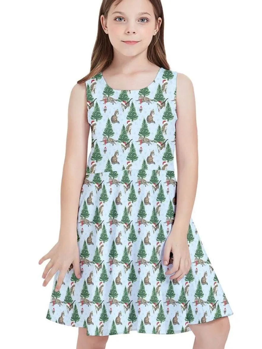 Christmas Cats Kids' Skater Dress