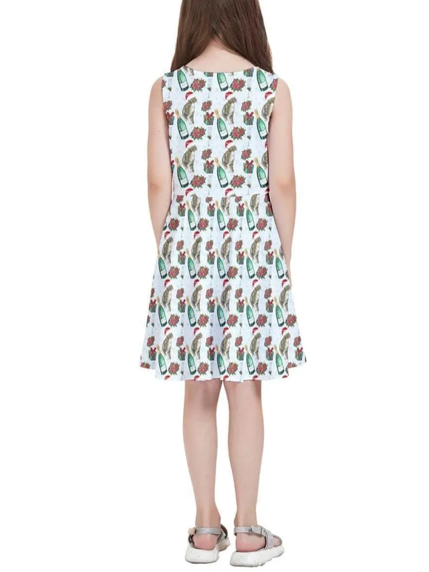 Christmas Cats Kids' Skater Dress