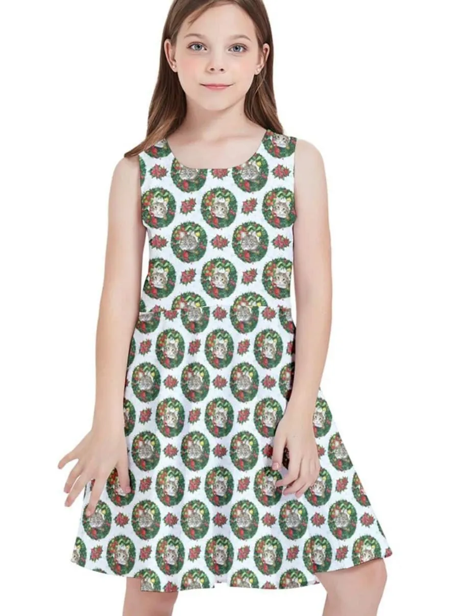 Christmas Cats Kids' Skater Dress