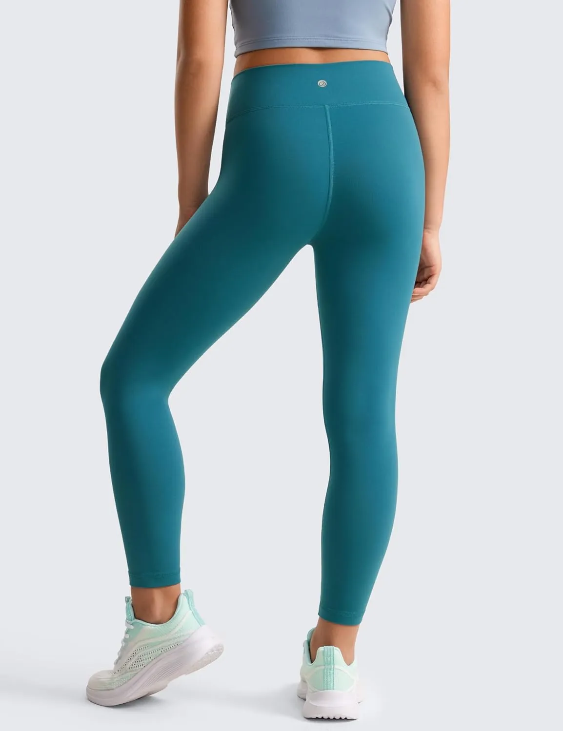 CRZ YOGA Girls Butterluxe Crossover Athletic Leggings - High Waist V Cross Kids Lounge Pants Yoga Active Dance Running Tights