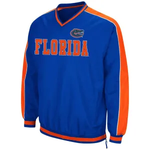 Florida Gators Colosseum Blue "Attack Line" Long Sleeve V-Neck Windbreaker