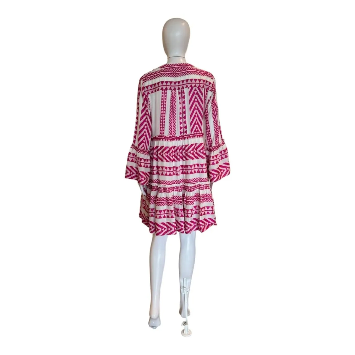 Grecian Goddess Jacquard Mini Dress | Pink