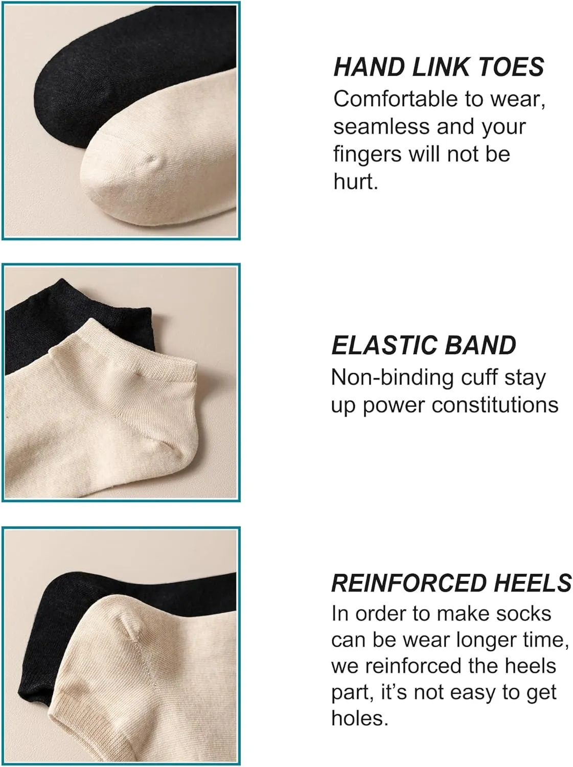 MAGIARTE Mens Cotton Ankle Socks Low Cut Athletic Moisture Wicking Odor Free No Show Socks for Men 3/6 - PACK