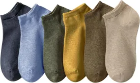 MAGIARTE Mens Cotton Ankle Socks Low Cut Athletic Moisture Wicking Odor Free No Show Socks for Men 3/6 - PACK