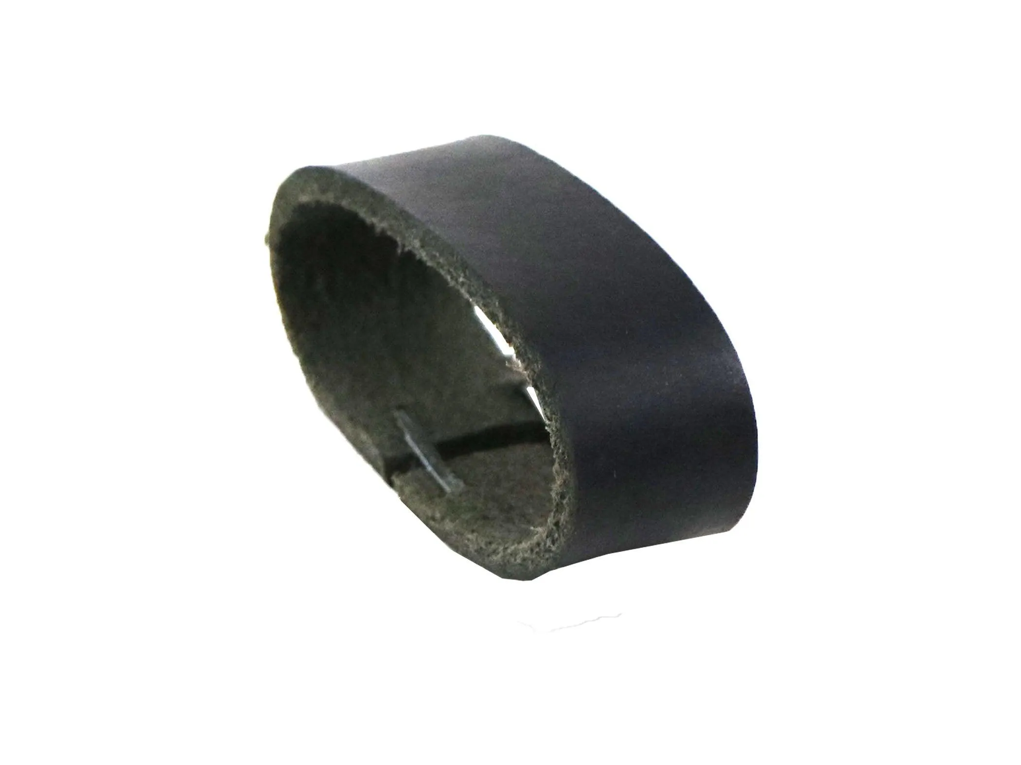Matte Black West Tan Buffalo Leather Belt Blank With Matching Keeper, 48"-60"  Length