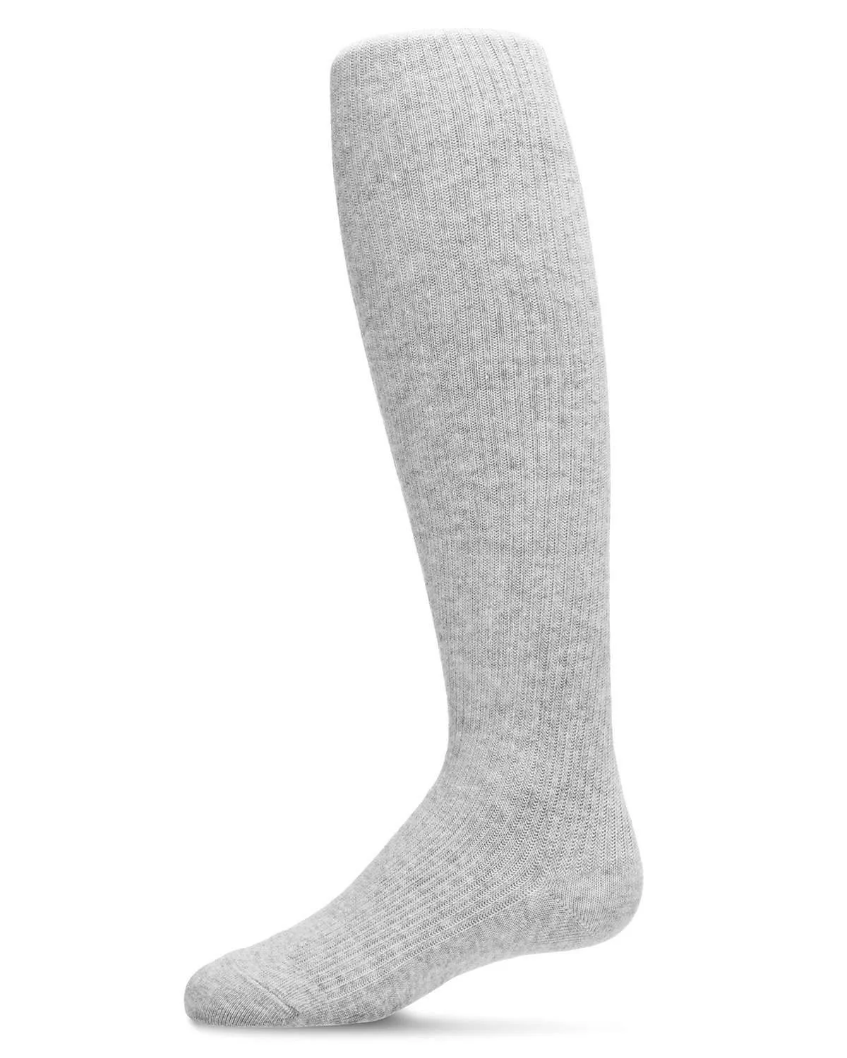 Memoi Girls Pin Ribbed Cotton Tights
