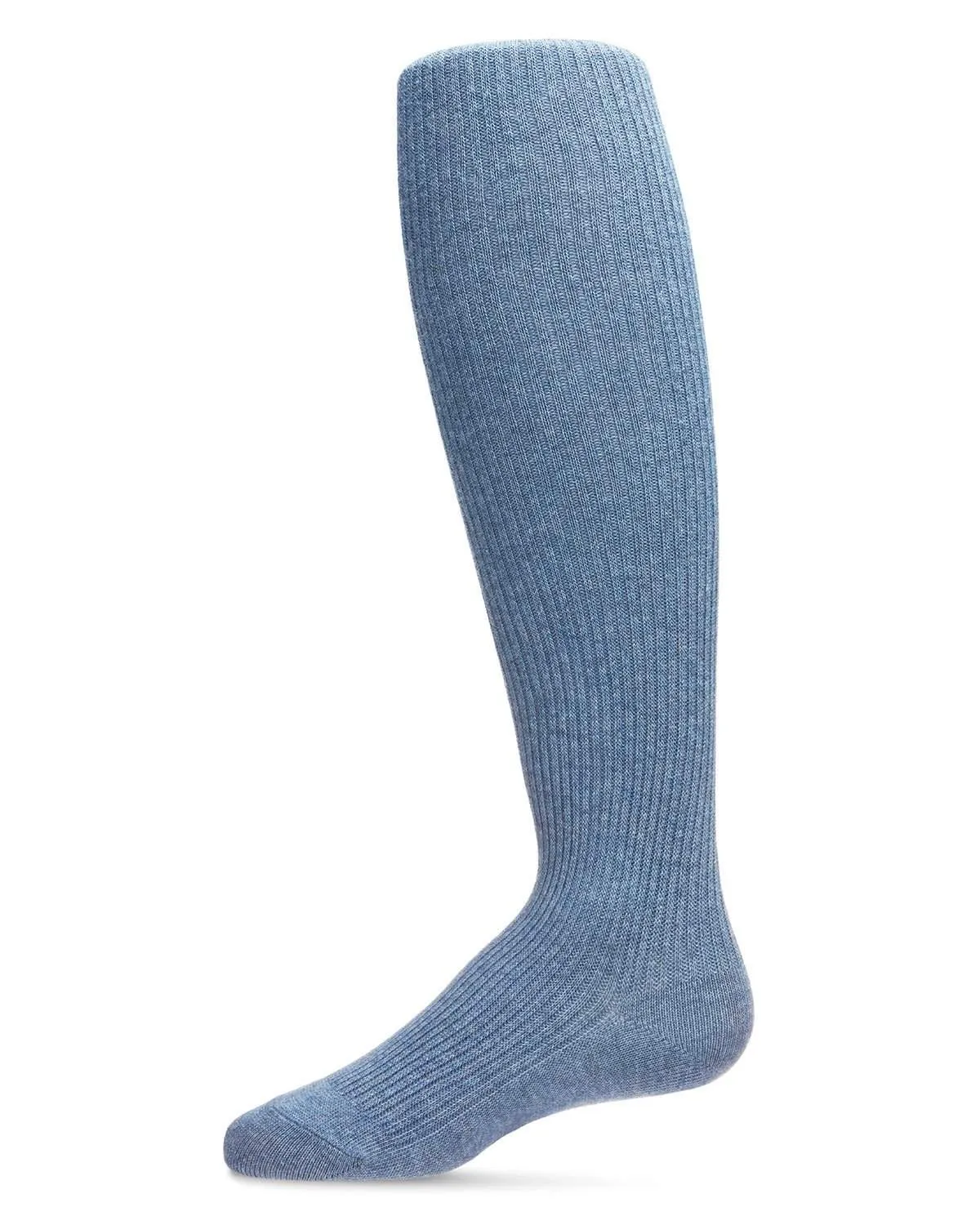 Memoi Girls Pin Ribbed Cotton Tights