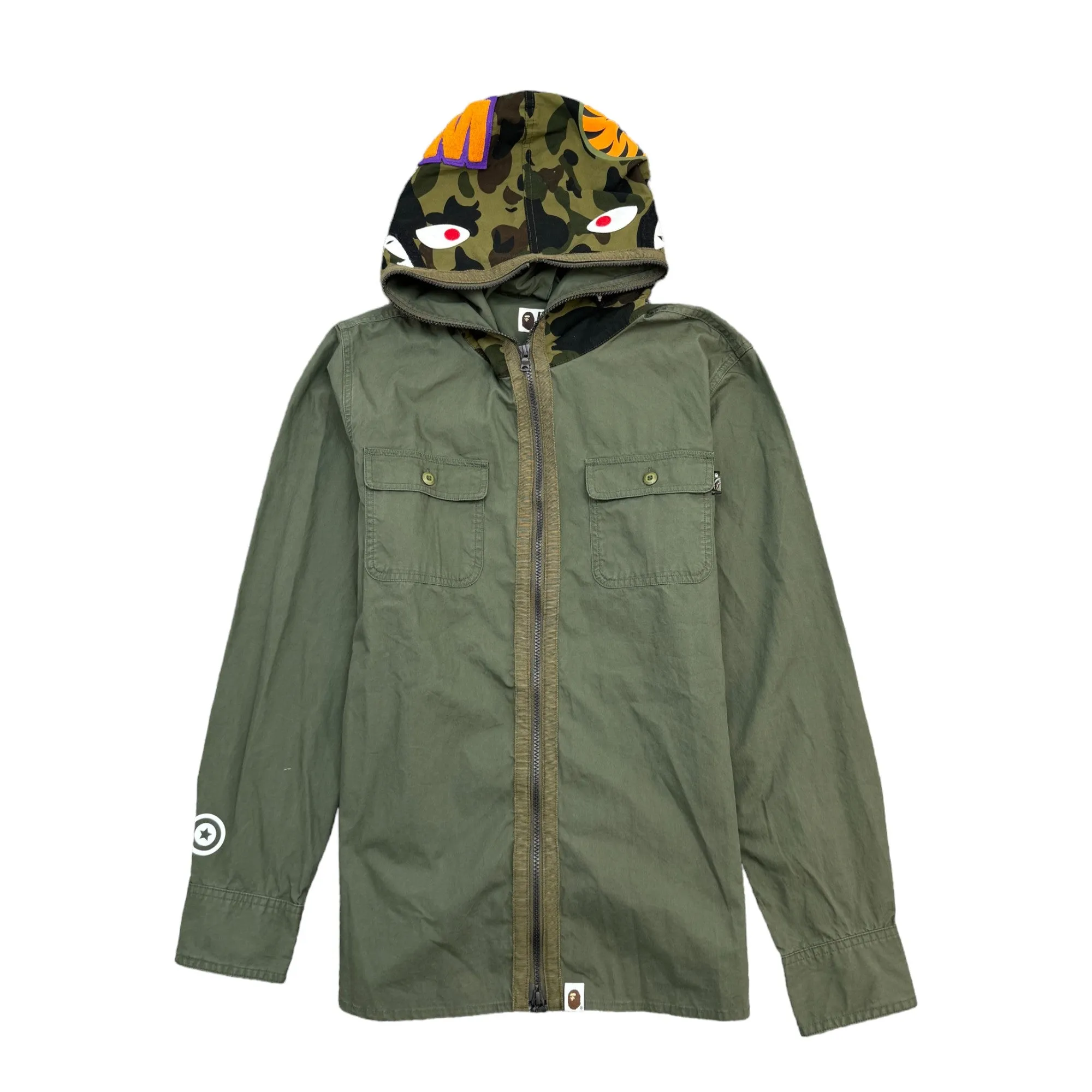 Men's Shark Windbreaker Khaki Size M