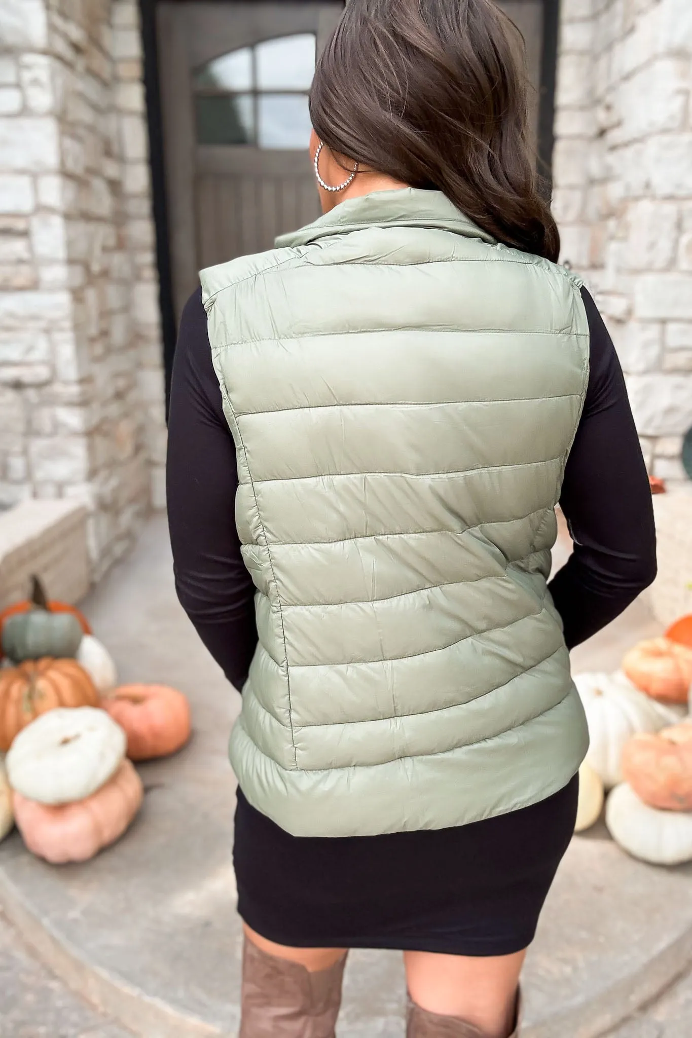 My First Pick Moss Puffer Vest