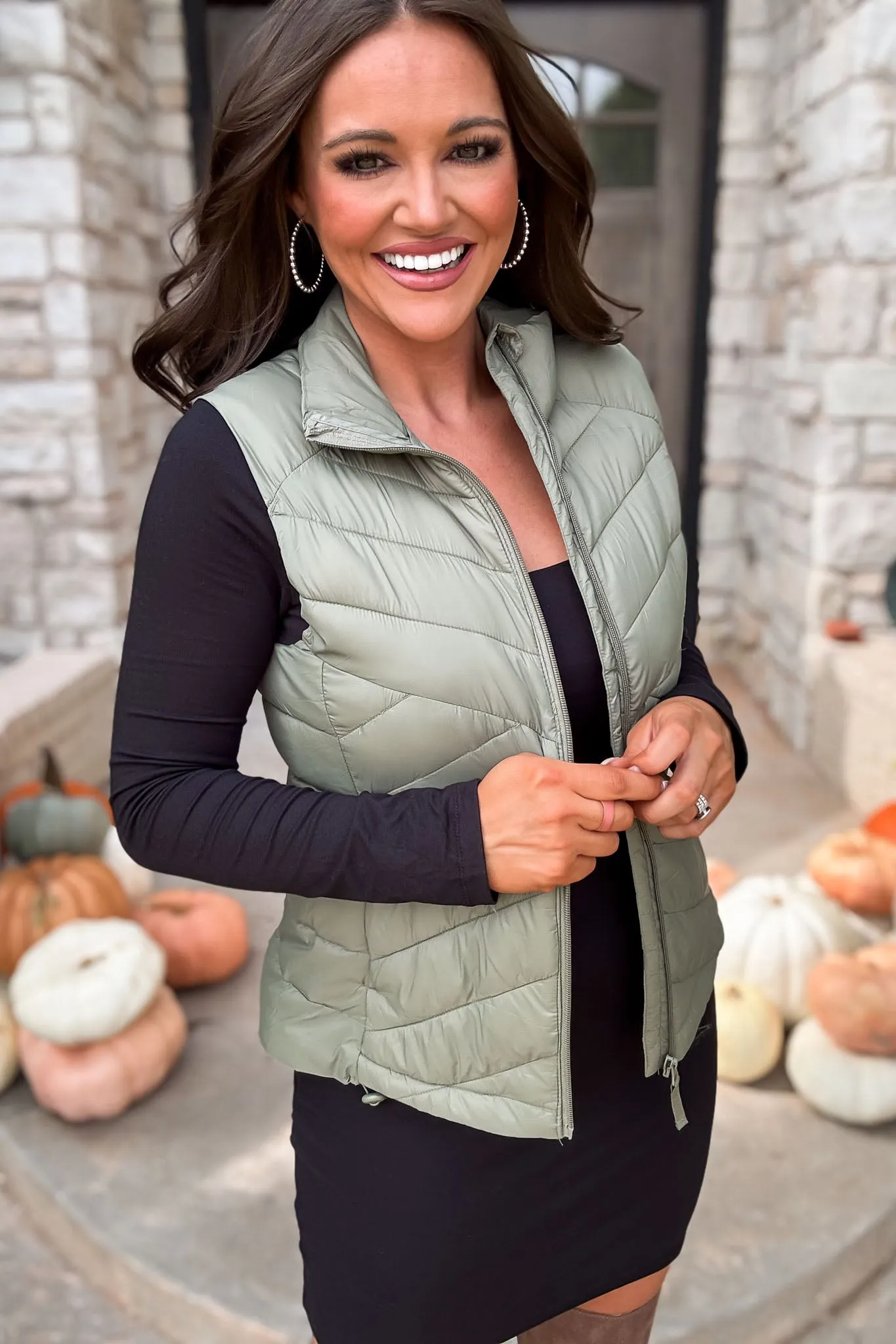 My First Pick Moss Puffer Vest