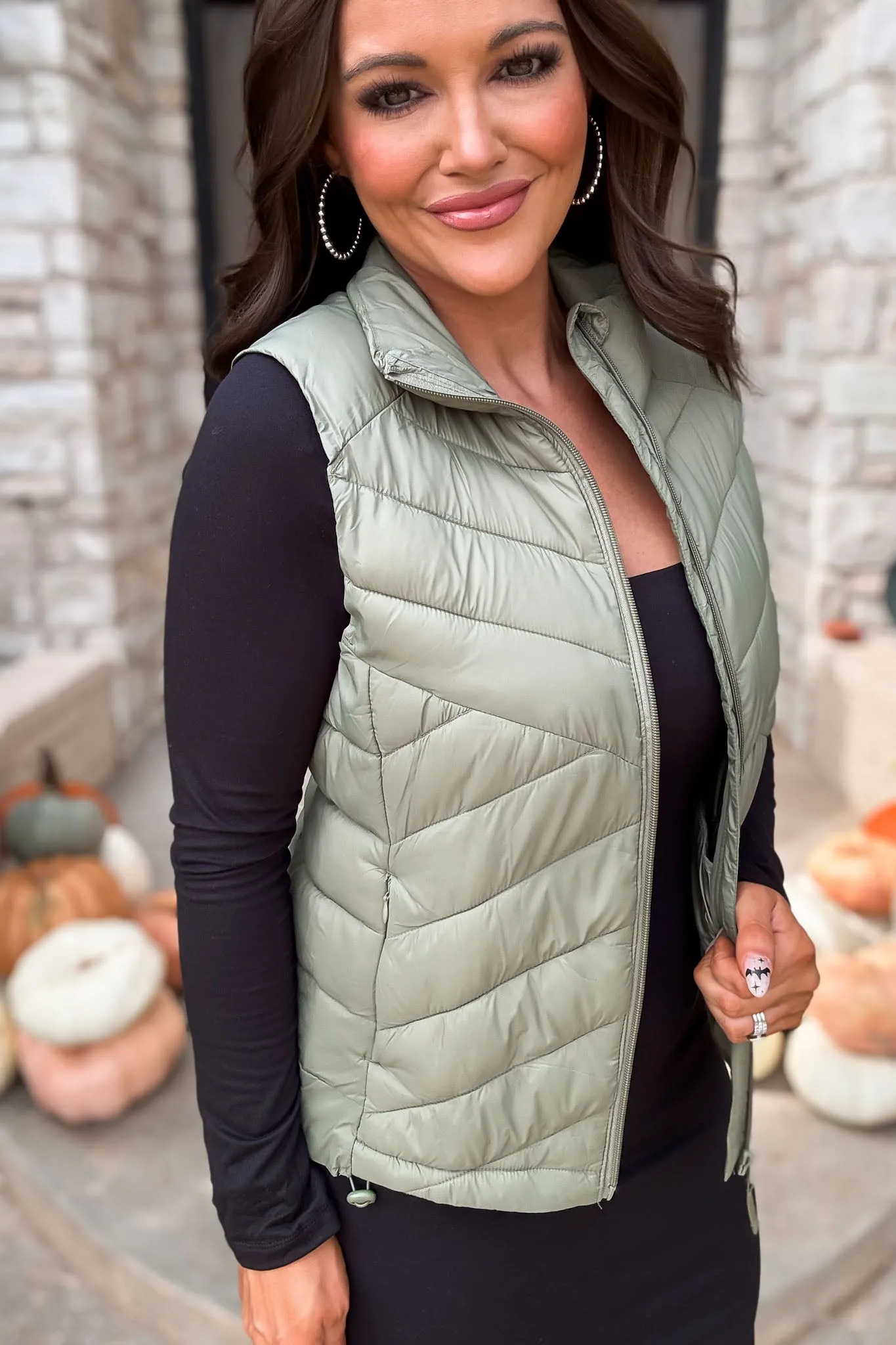My First Pick Moss Puffer Vest