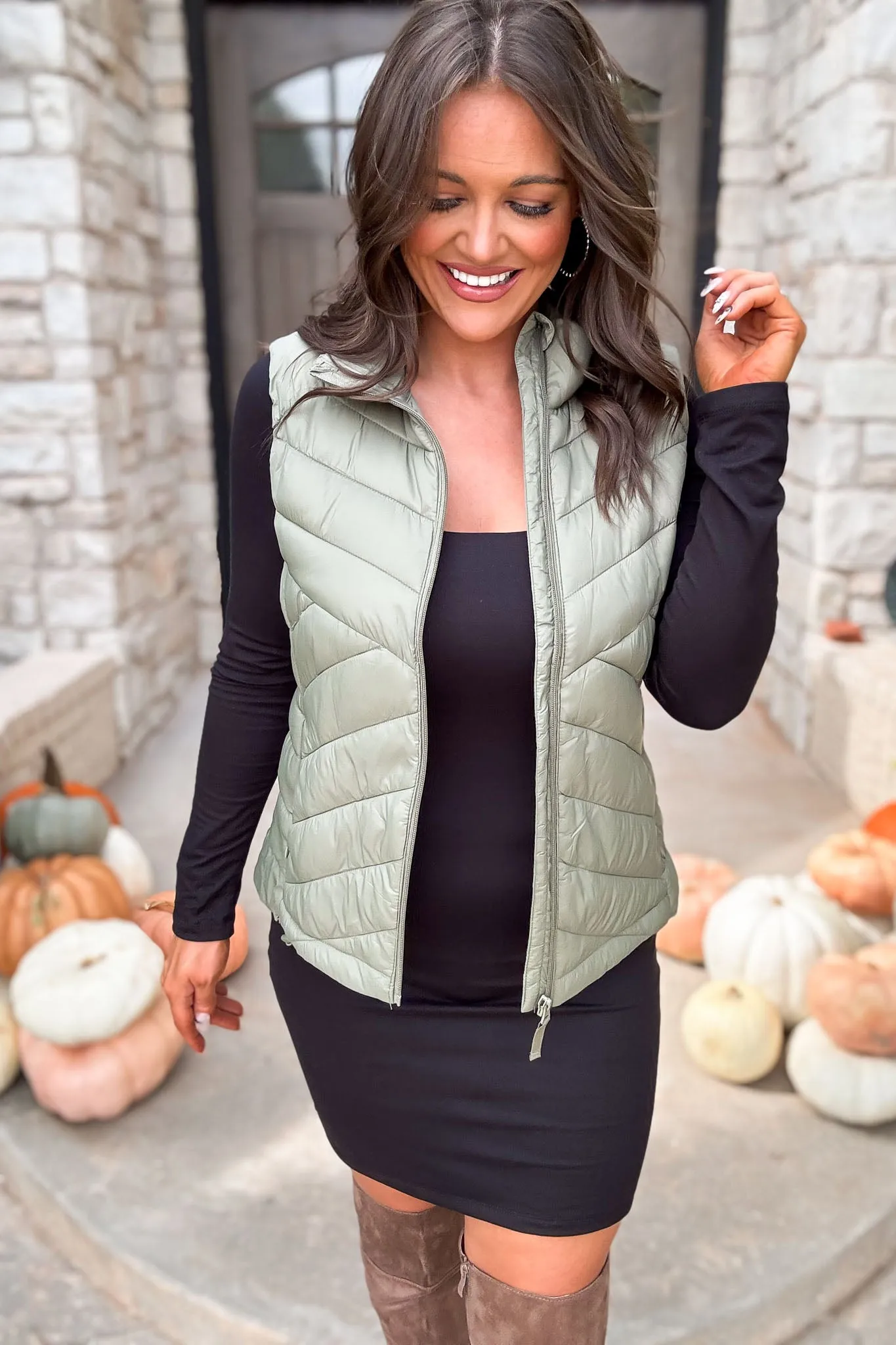 My First Pick Moss Puffer Vest