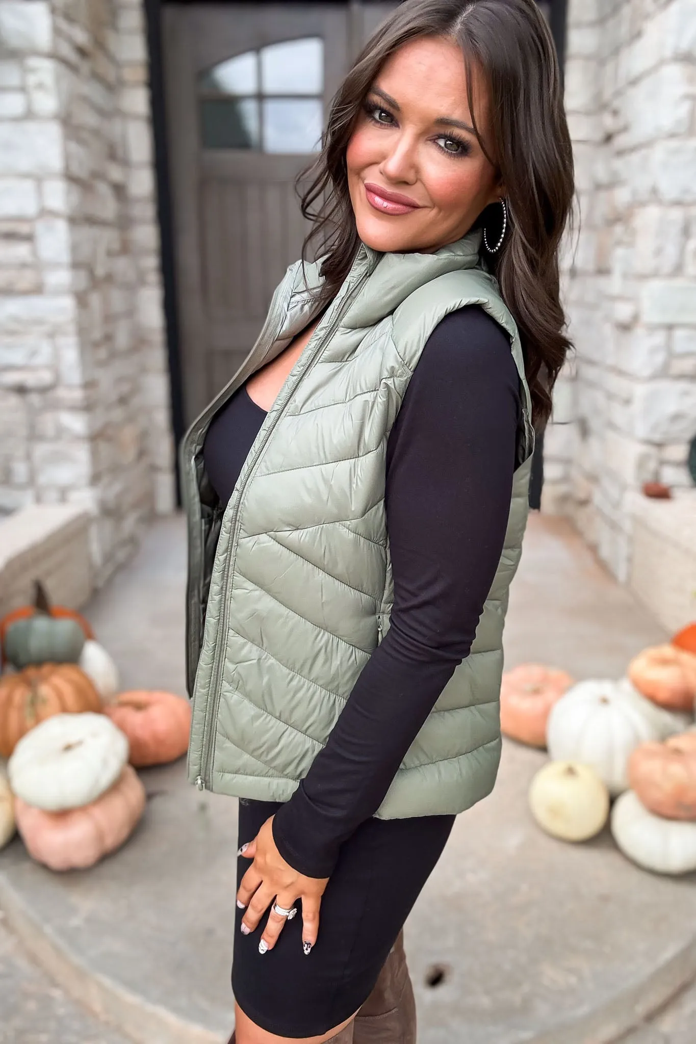 My First Pick Moss Puffer Vest