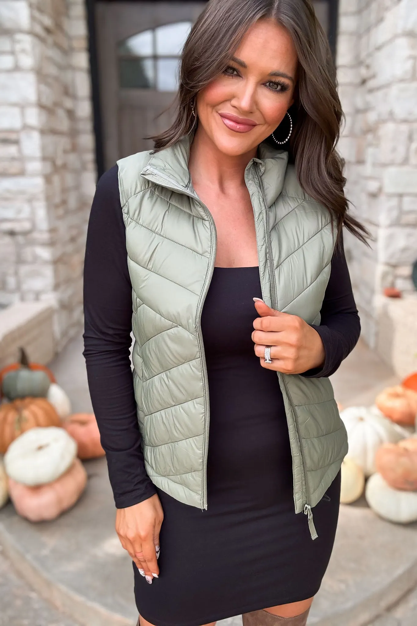My First Pick Moss Puffer Vest