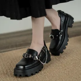 New British Style Fashion Wild Square Head Mary Jane Shoes | Brodtica.com