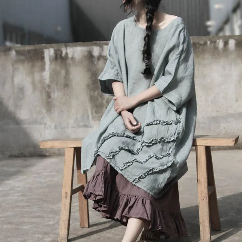 Oversized Casual Linen Shirt | Lotus
