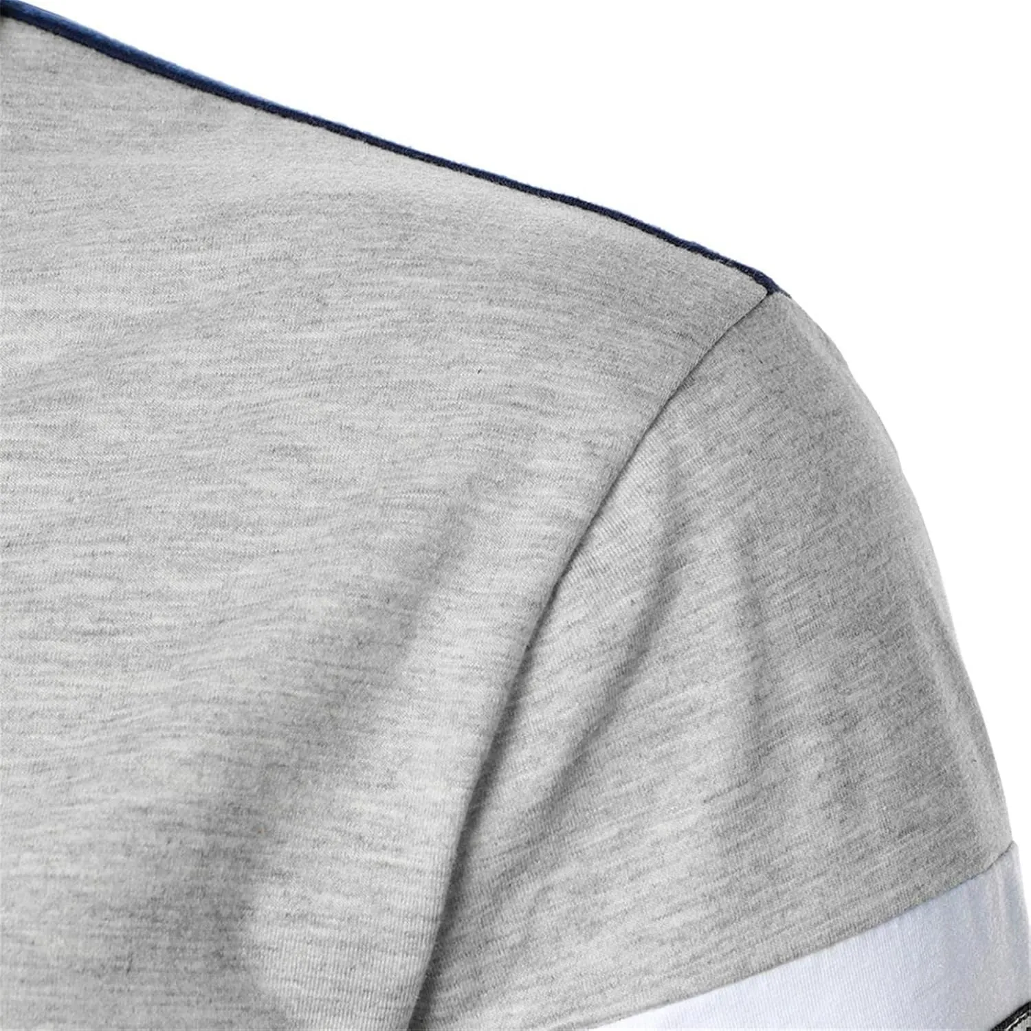 Plaid Stitching Polo Shirt for Men Casual Long Sleeve Fashion Zipper Golf Blouse Turn Down Collar Slim Fit Tops