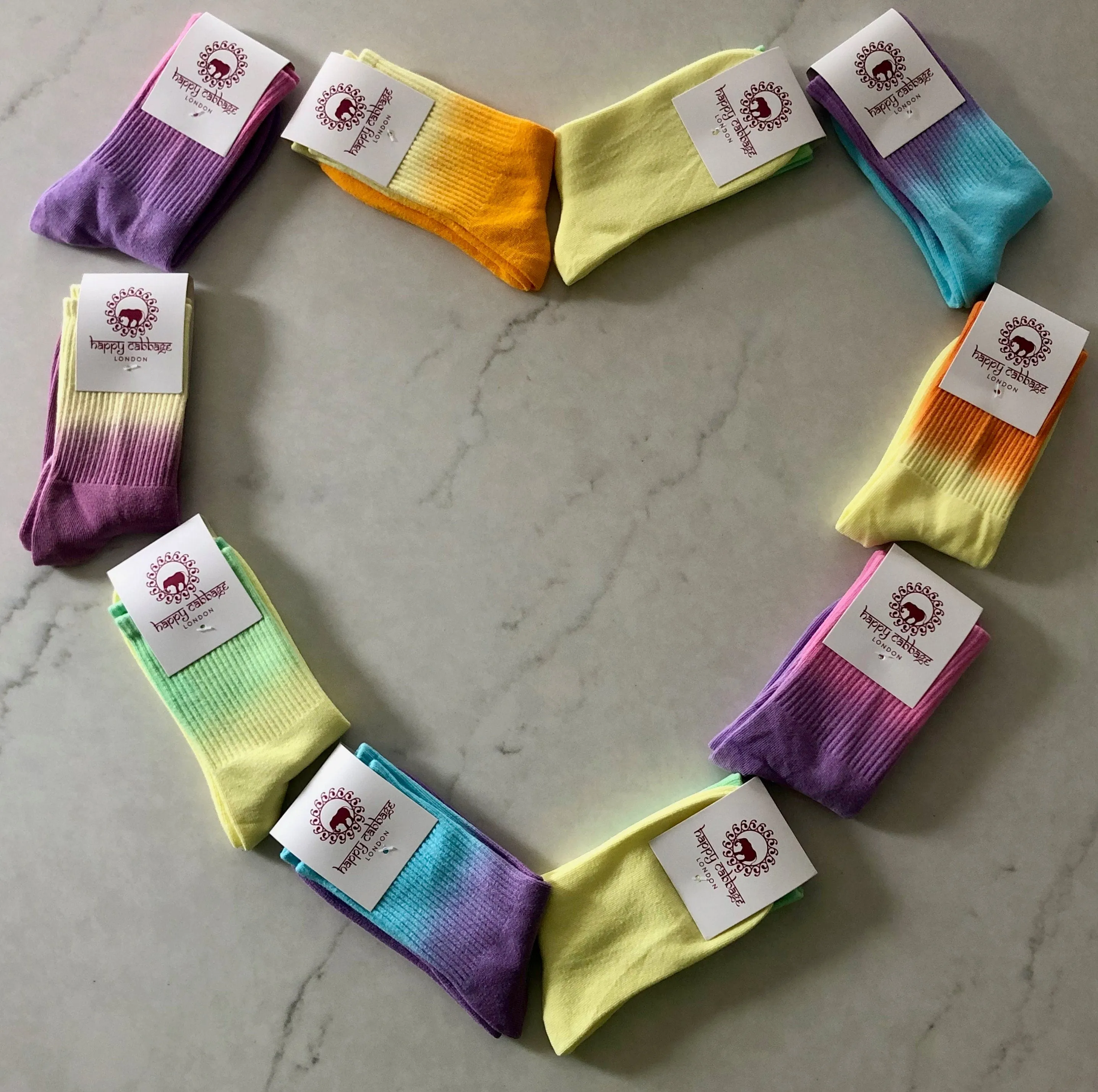 Set of 3 Colourful Tie Dye Style Socks - Unisex