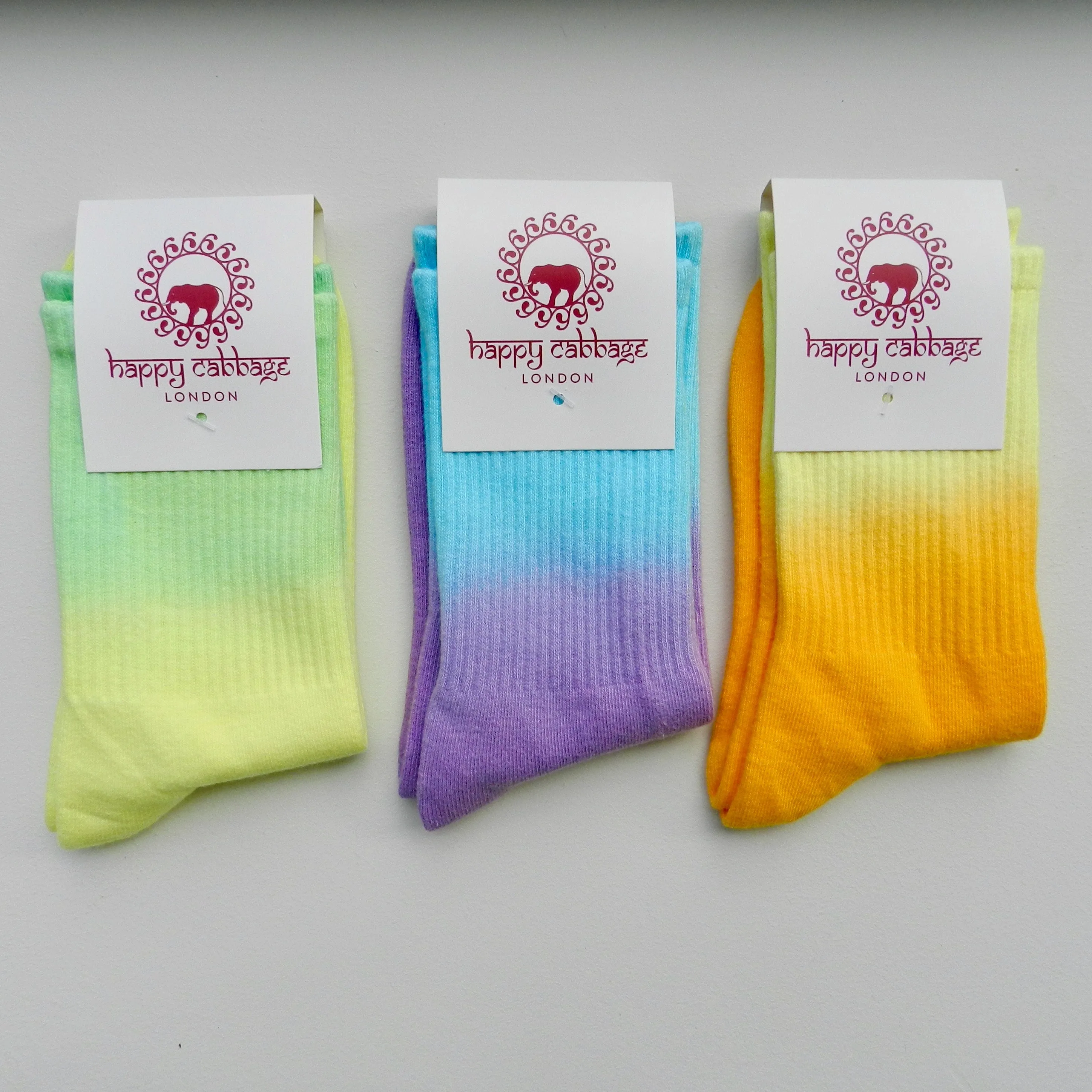 Set of 3 Colourful Tie Dye Style Socks - Unisex