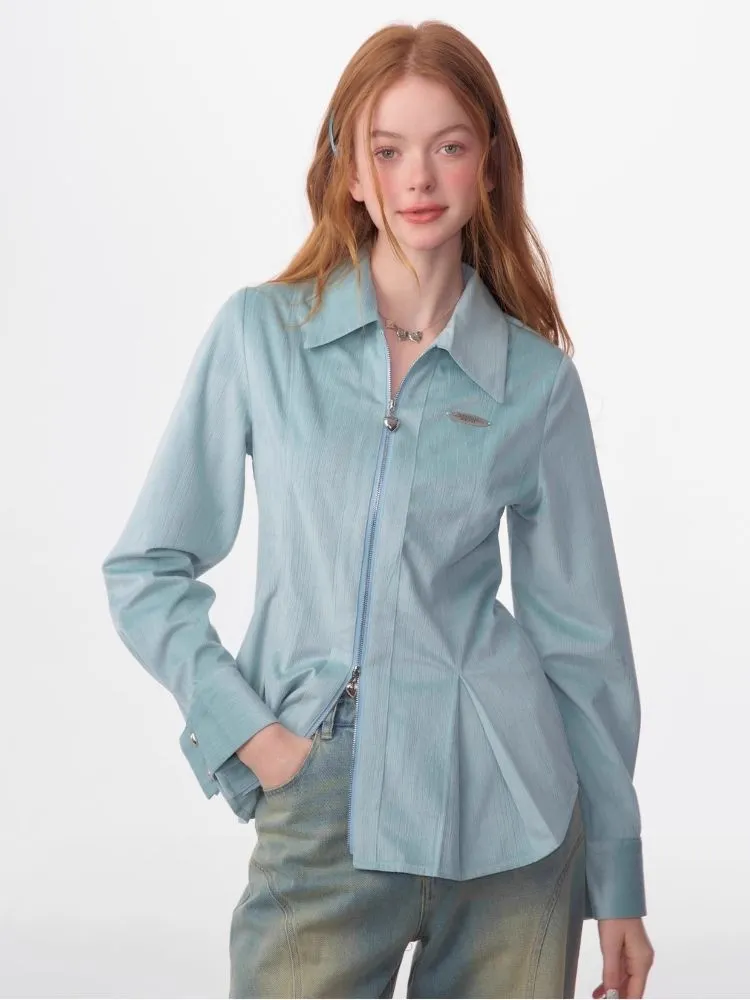 Slim thin long-sleeved blouse【s0000006150】