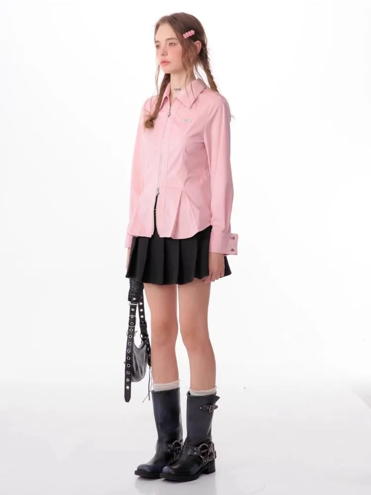 Slim thin long-sleeved blouse【s0000006150】