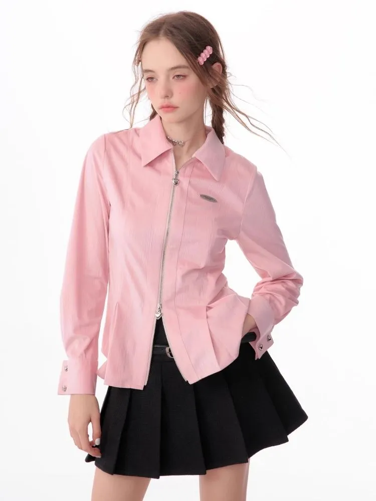Slim thin long-sleeved blouse【s0000006150】