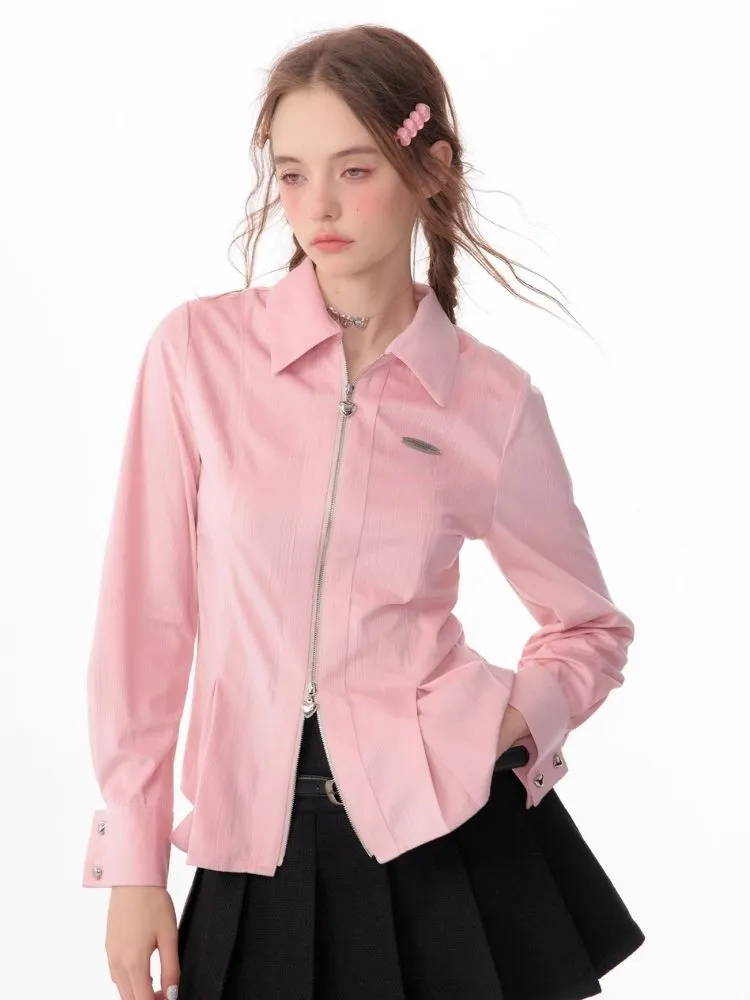 Slim thin long-sleeved blouse【s0000006150】