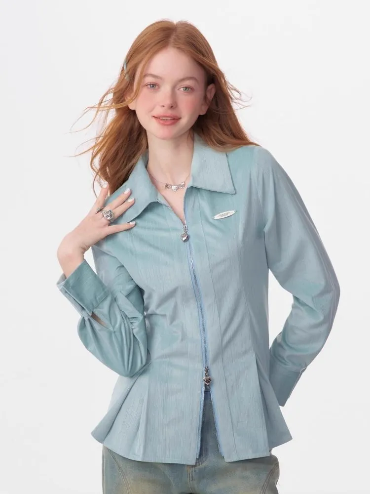 Slim thin long-sleeved blouse【s0000006150】