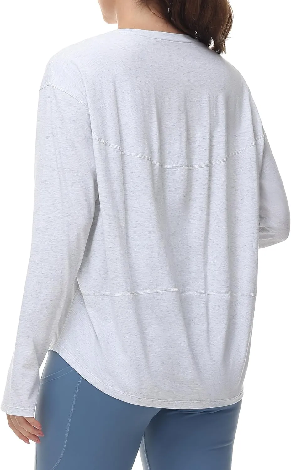 THE GYM PEOPLE Women's Long Sleeve Workout Shirts Back Loose Fit Running Tee Tops with Thumb Hole