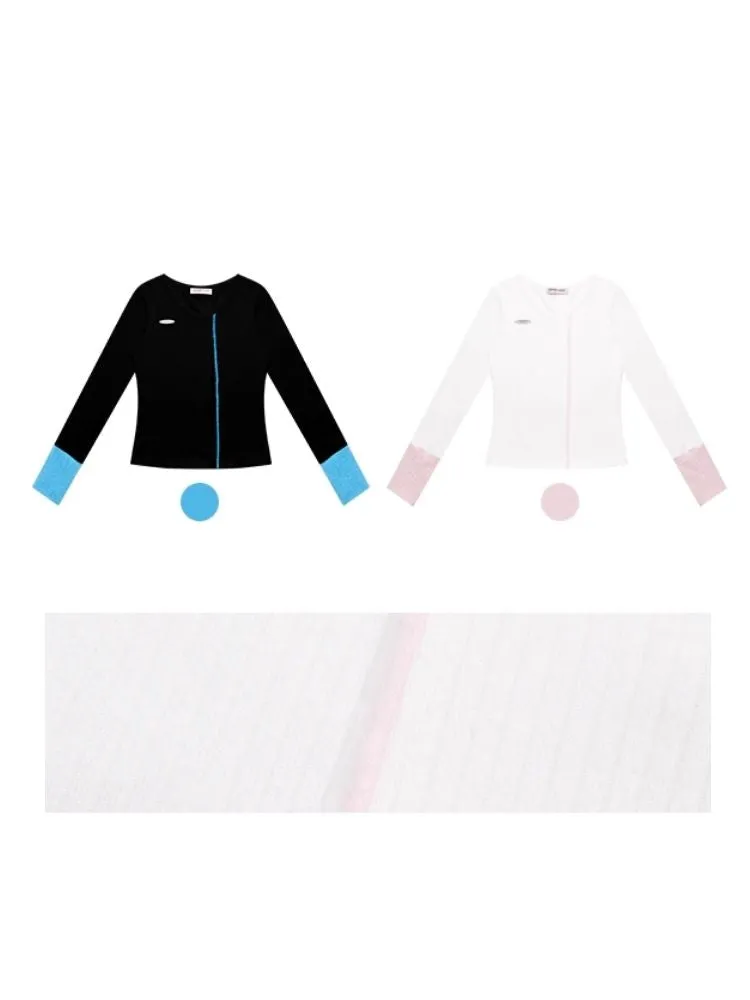 V-neck Long-sleeved blouse【s0000006170】