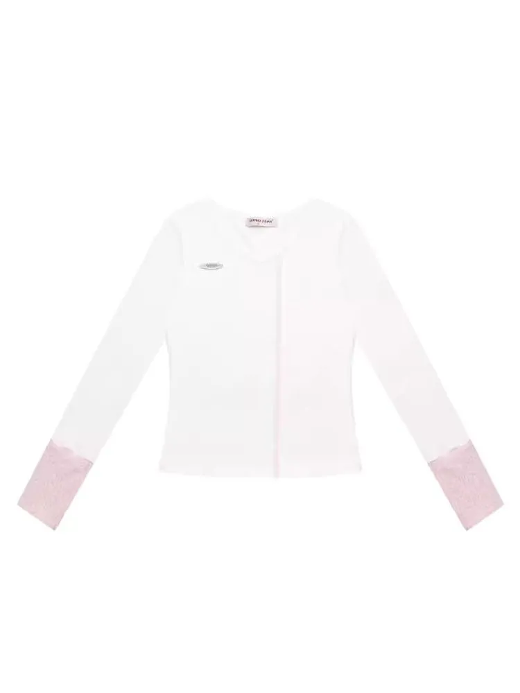 V-neck Long-sleeved blouse【s0000006170】