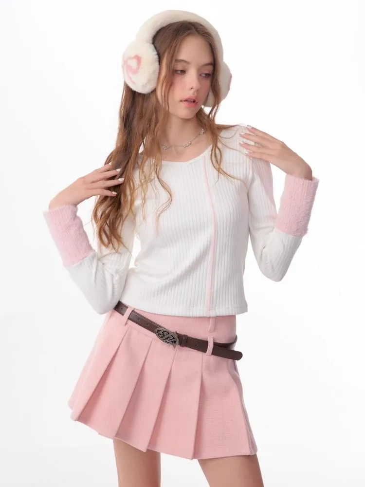 V-neck Long-sleeved blouse【s0000006170】