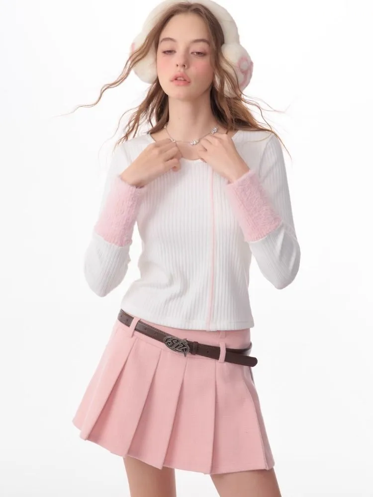 V-neck Long-sleeved blouse【s0000006170】