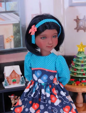 Warm Woolen Mittens - dress with shoes for Ruby Red Fashion Friends doll