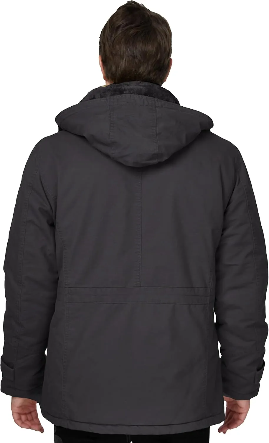 WenVen Men's Winter Thicken Cotton Parka Jacket Warm Coat with Removable Hood
