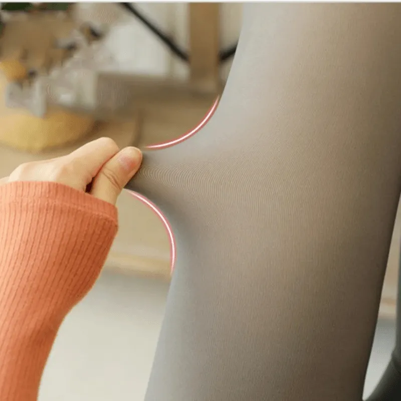 Women Fleece Lined Waist Shaper Thermal Translucent Tights
